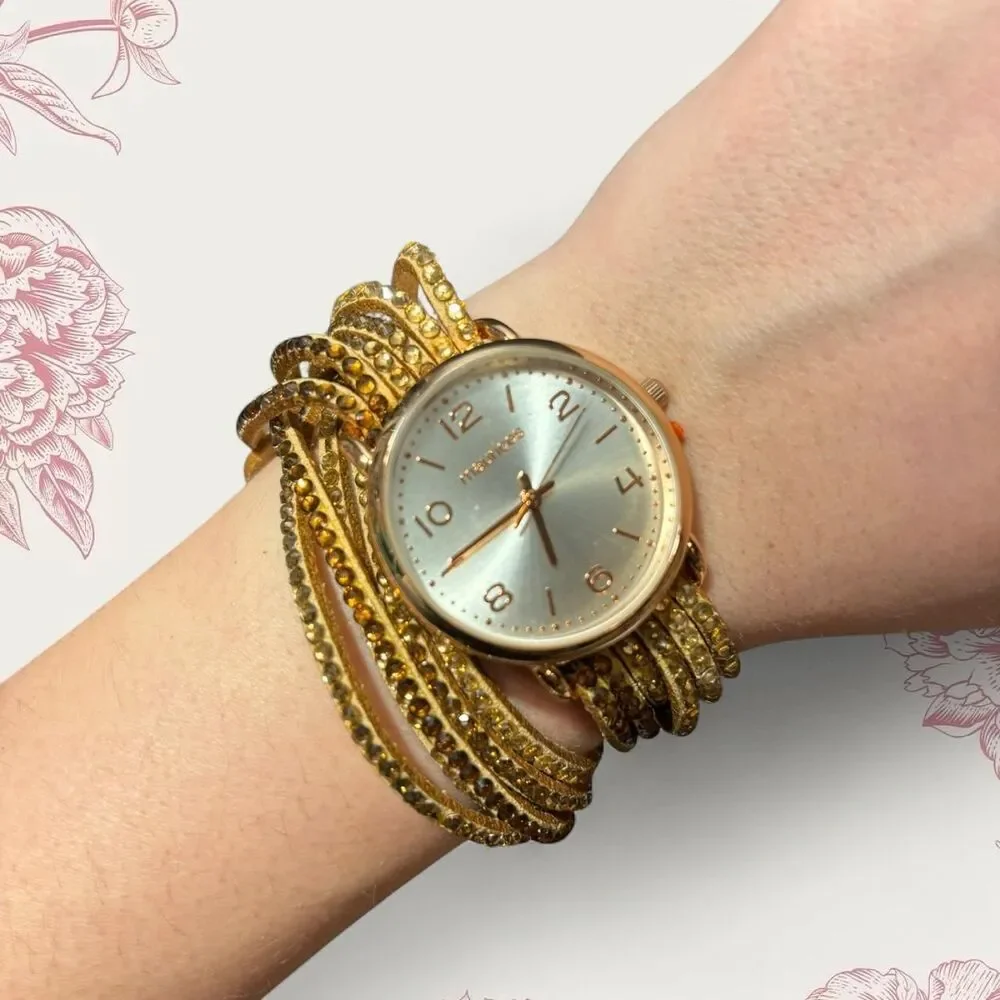 Maurices Women's Gold and Tan Watch